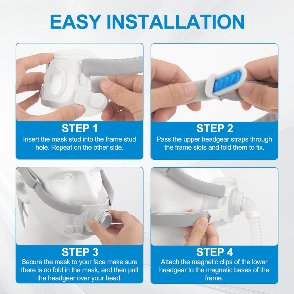 Medihealer F40 headgear easy assembly and replacement save time in nightly routines.
