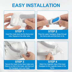 Medihealer F40 headgear easy assembly and replacement save time in nightly routines.