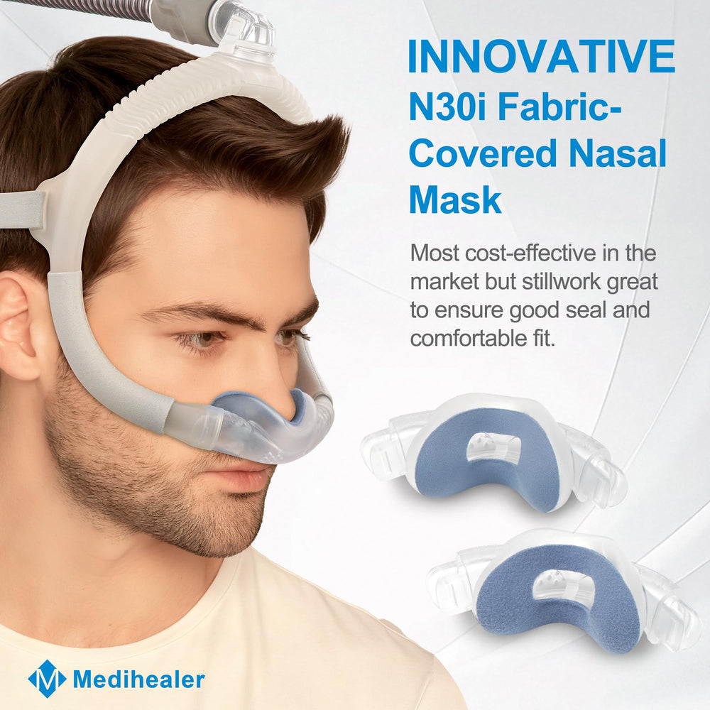 Medihealer N30i nasal cushion velvet-lined blue for warmth