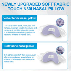 Medihealer N30i velvet-lined nasal cushion for cozy warmth.