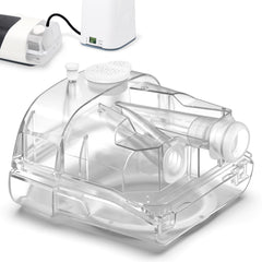 Medihealer tubing adapter water chamber for AirSense 11, simplifies setup and cleaning.