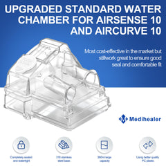 Medihealer water chamber top-fill hole facilitates quick, spill-free filling