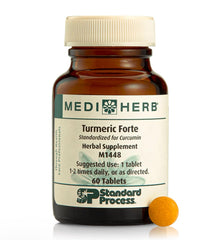Mediherb Turmeric Forte bottle on a clean surface, highlighting daily wellness routine.