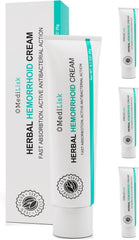 MediLisk Herbal Hemorrhoid Cream application on skin for temporary relief.