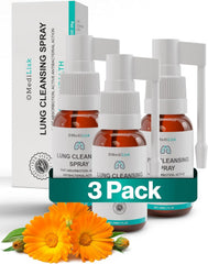 MediLisk Lung Cleansing Spray bottle front offers on-the-go respiratory support.
