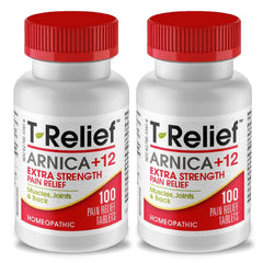 Medinatura T-Relief arnica-tablets in blister pack for natural muscle comfort.