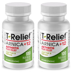 MediNatura T-Relief arthritis tablets front-pack image highlights joint support potential.