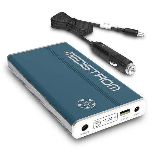 Medistrom Pilot-24 Lite battery front view for portable CPAP power.