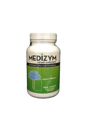 Medizym Naturally Vitamins bottle with capsules supports immune health and inflammation balance.