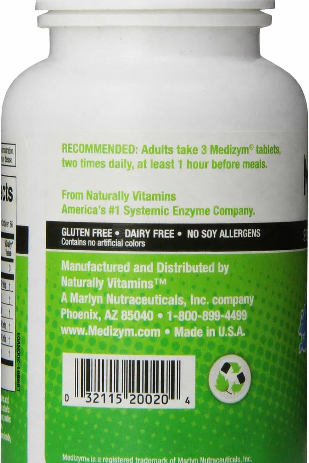 Medizym Naturally Vitamins capsules close-up, highlighting enzymes for immune and inflammation support.