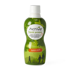 Medline Active Liquid Protein Orange Cream bottle for on-the-go, lactose- and gluten-free nutrition.