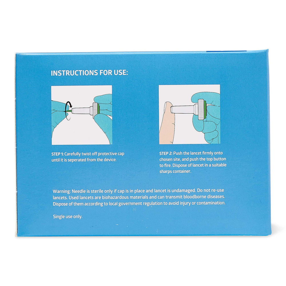Medline diabetes blood glucose testing lancet pack for home monitoring.