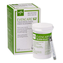 EvenCare G2 strip shows a six-second readout on the display.
