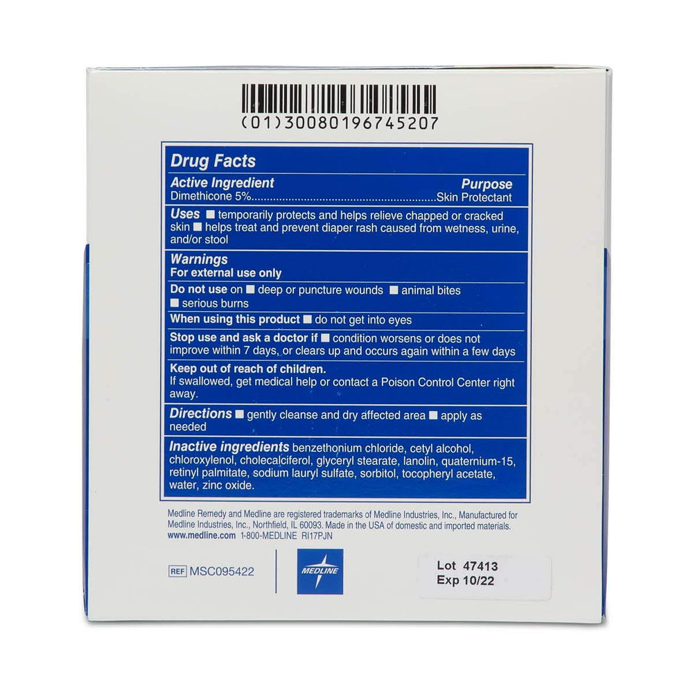 Medline Remedy INZO non greasy texture suitable for all day wear under tape.