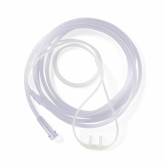 Medline Soft-Touch nasal cannula with 4-foot tubing for comfortable airflow.