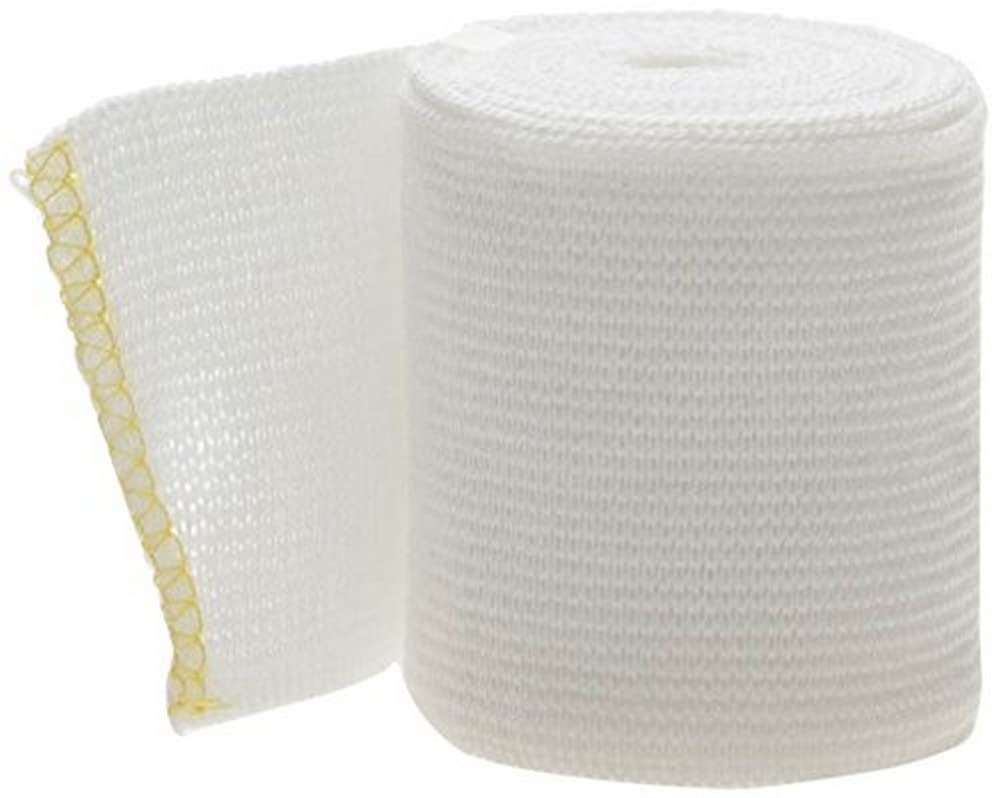 Medline Swift-Wrap bandage with Velcro closure provides secure, adjustable compression; latex-free.