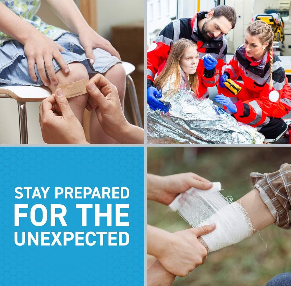 MedSoft refill pack shows varied dressings and pads for versatile first aid.