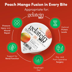 Medtrition Gelatein MCT Peach Mango swallow-friendly IDDSI Level 4.