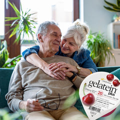 Medtrition Gelatein Plus Cherry 12 pack display on shelf