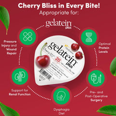 Medtrition Gelatein Plus Cherry ready to drink bottle ideal pre or post workout snack