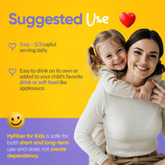 Medtrition HyFiber Kids label closeup, allergen and sugar-free formula.
