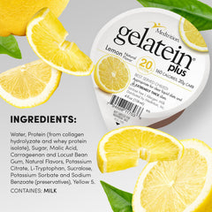 Medtrition ProSource Gelatein Plus Lemon serving cup as a pre- or post-workout option.