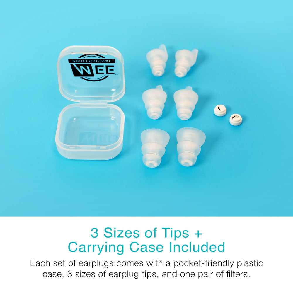 MEE audio earplugs on stage for concert protective use