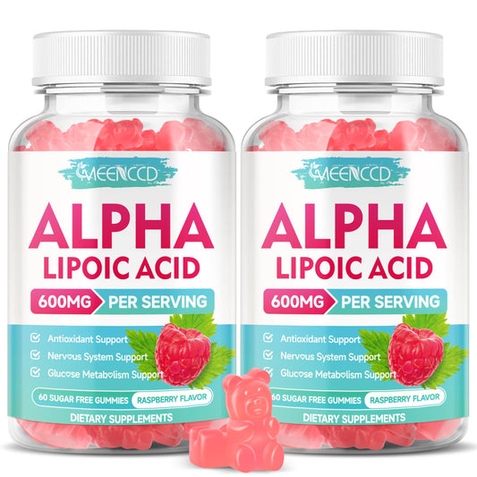 MEENCCD Alpha Lipoic Acid Gummies bottle front supports daily antioxidant wellness.