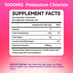 MEENCCD Potassium Gummies bottle front shows raspberry flavor