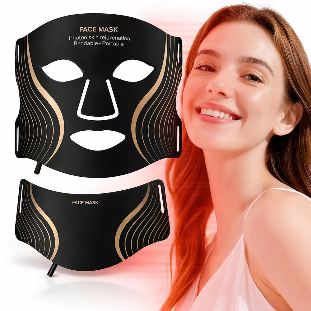 MEFELE Cln red light face mask front view for at-home sessions.