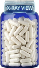 Mega Resveratrol capsules inside bottle ready for daily use.