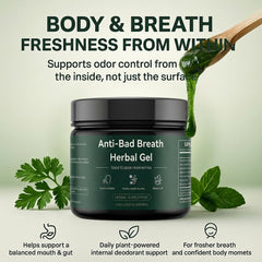 Close-up of Megacephalus gel texture with smooth, minty finish for easy use.