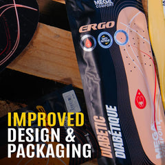 MEGAComfort Diabetic Insole inserted in a work shoe for ergonomic fit.