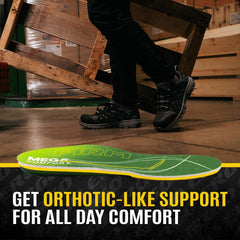 MEGAComfort firm arch support aids balance for healthcare and retail workers
