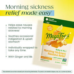 Two 30-chew packs of MegaFood Baby and Me prenatal chews on counter