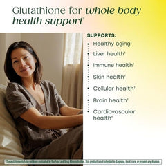 Packaging showing vegan and gluten-free claim for MegaFood liposomal glutathione.