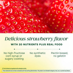 MegaFood gummies for daily use, easy three-per-day routine.