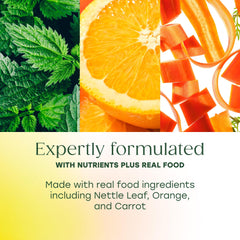 MegaFood Skin, Nails & Hair 2 packaging shows allergen-free and safe ingredients.