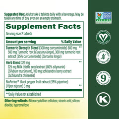 MegaFood turmeric curcumin tablets close-up highlighting 300 mg per serving