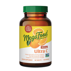 MegaFood Ultra C 400 mg with real orange slices for immune support.