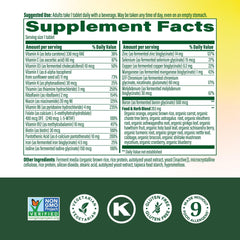MegaFood Women 40+ bottle with label shows vegetarian non-GMO formula