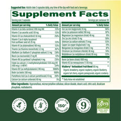 Capsules close-up showing vegetarian formula for daily nutrients