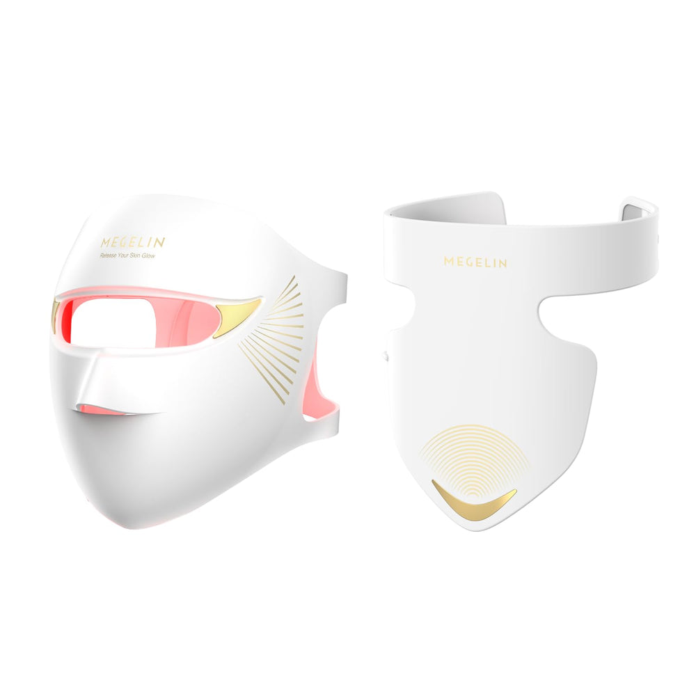 Megelin Duo-Lux mask front view shows full-face coverage and sleek design.