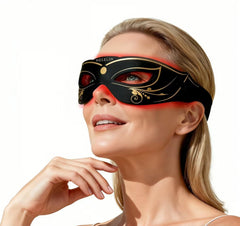 MEGELIN red light eye mask front view reduces fatigue.