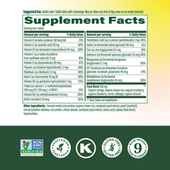 MegaFood Women 55+ label close-up highlights D3 and folate