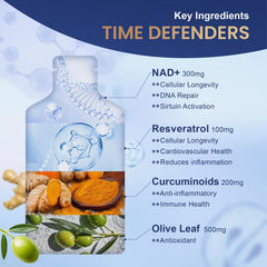 MEGNETA NAD+ with curcuminoids backdrop highlighting ingredients for vitality.