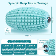 Meifuly olive-shaped massage ball held in hand for precise, comfortable kneading.