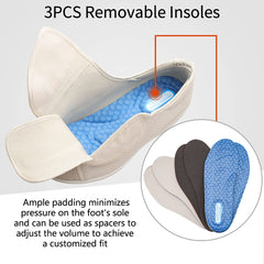 MEJORMEN diabetic shoes feature three-stage relief for arch, forefoot, and heel comfort
