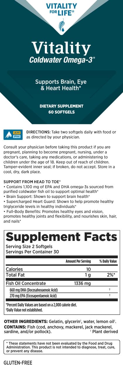 Melaleuca Coldwater Omega-3 capsules pour demonstrates easy daily intake.