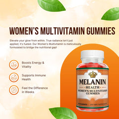 Melanin Health gummies image emphasizes immune and energy support